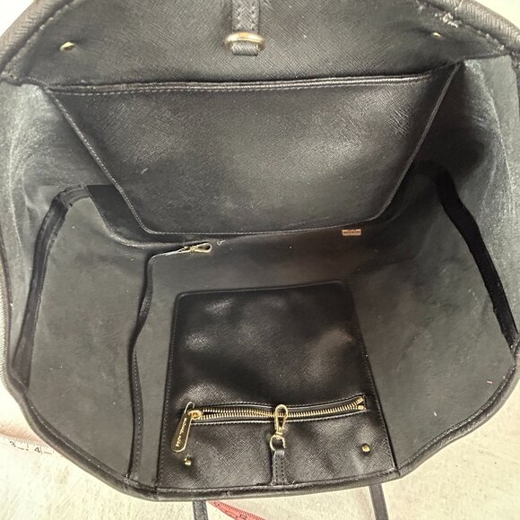 Authentic Michael Kors Jet Set Saffiano Leather Tote Bag Large Black Travel